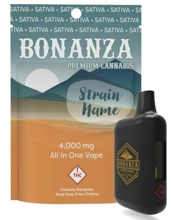 Disposable 4000mg Bonanza Strawberry Cough