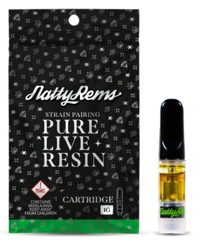 Natty Rems Cartridge 1000mg Live Golden Goat/Space Cat cannabis product