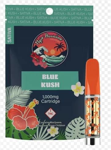 Flyin Hawaiian 1000mg Cart Blue Kush cannabis product