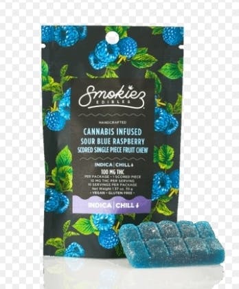 Sour Blue Raspberry Gummies | 100mg | Single