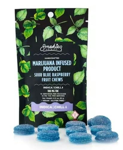 Sour Blue Raspberry Gummies | 100mg | 10ct |10mg/ea