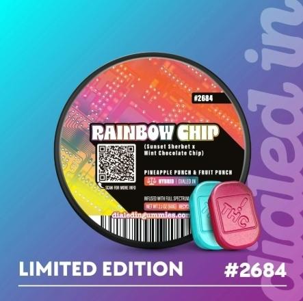 Dialed In Gummies Rainbow Chip cannabis product