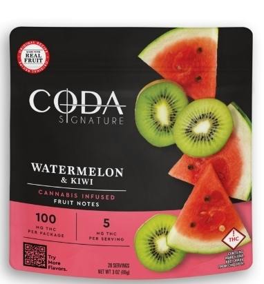 Coda | Watermelon & Kiwi | 100mg Fruit Notes