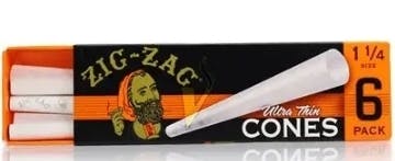 Zig Zag Cones 1/4 Size 6 pk Cloud Ultra Thin