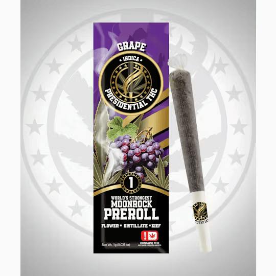 Grape | Moon Rock Preroll Infused Joint | 1g by Presidential THC