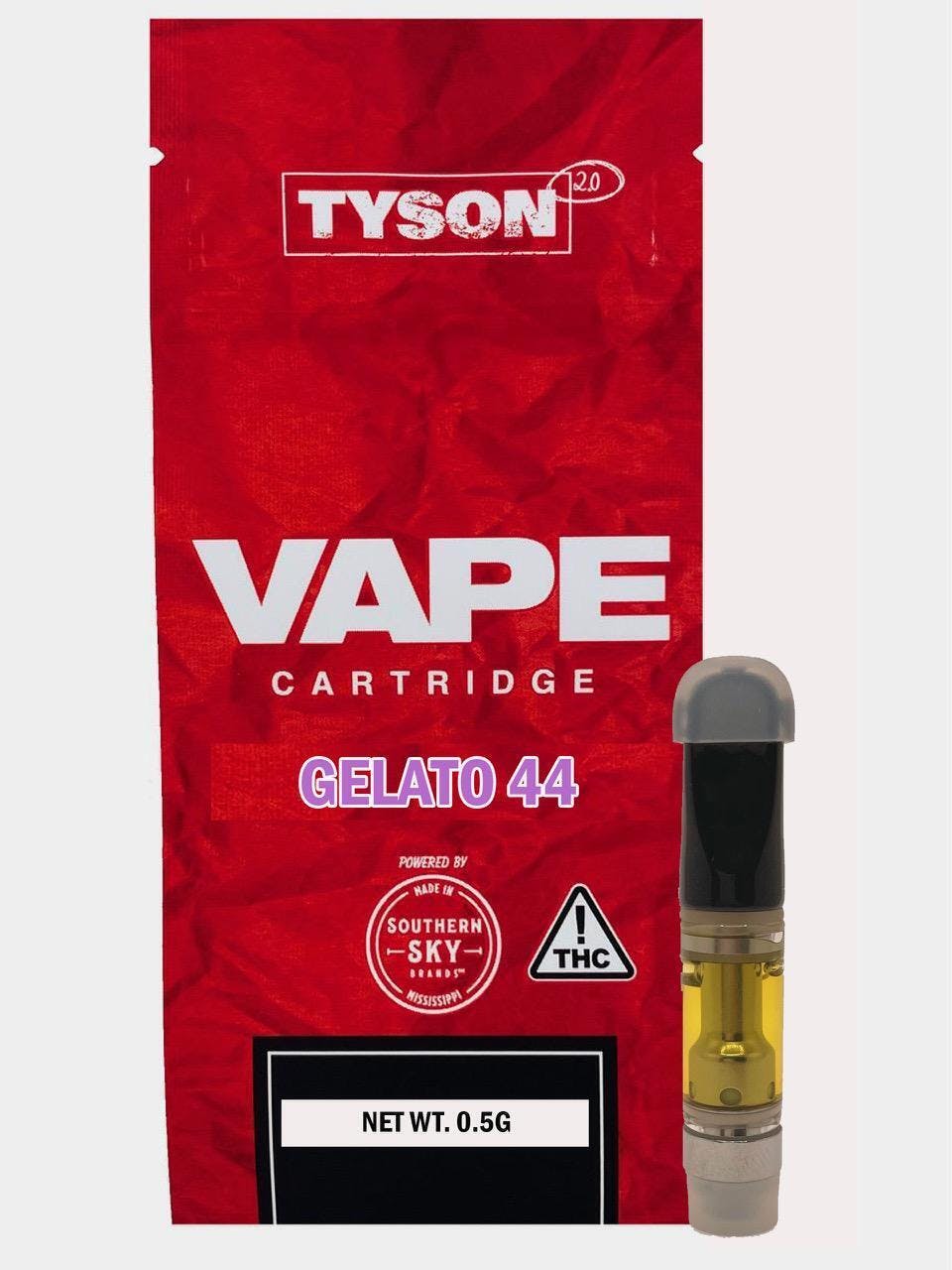 Tyson Gelato 44 Vape Cart - 0.5g by Southern Sky Brands