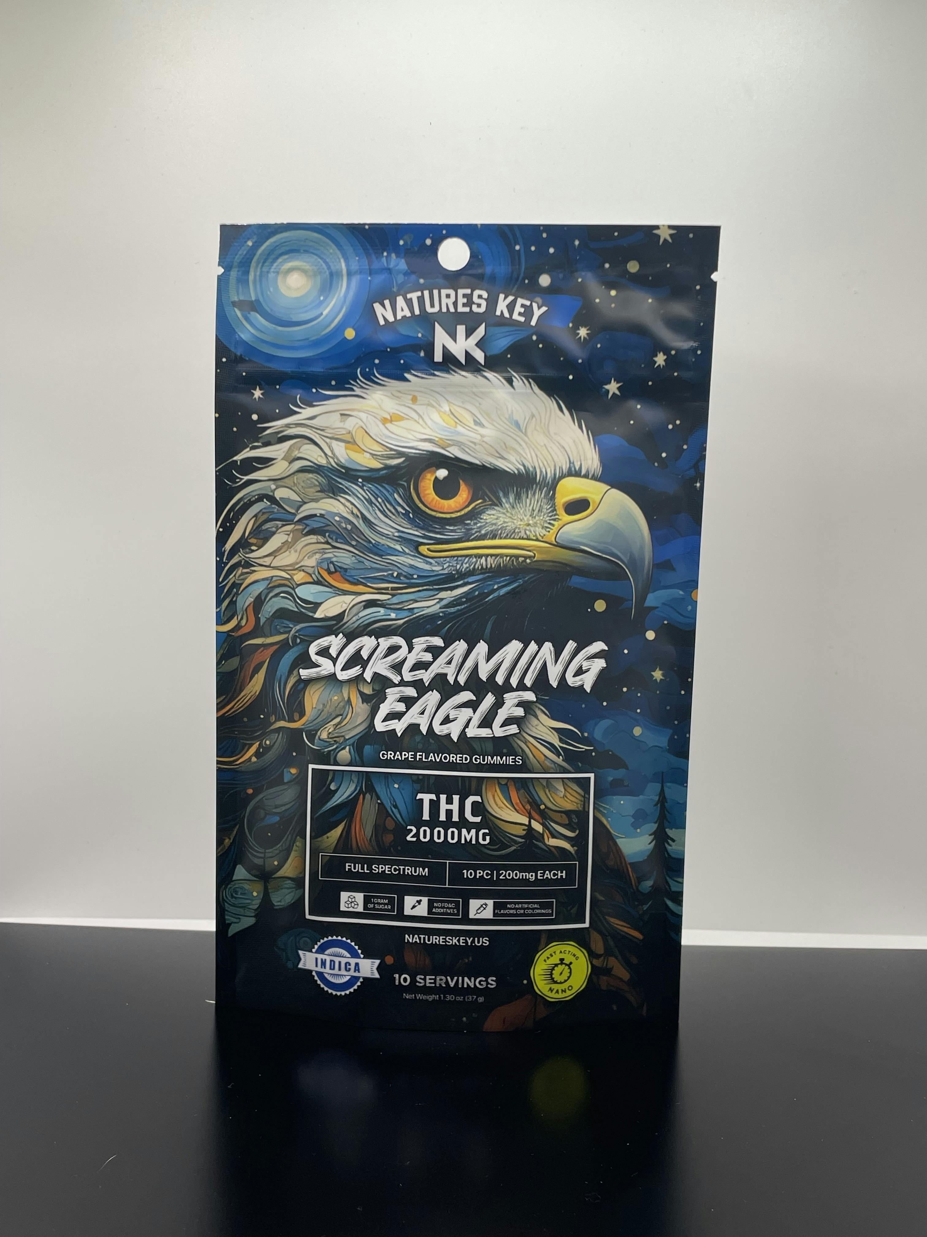 Nature's Key | 2000mg Screamin Eagle | Grape Indica