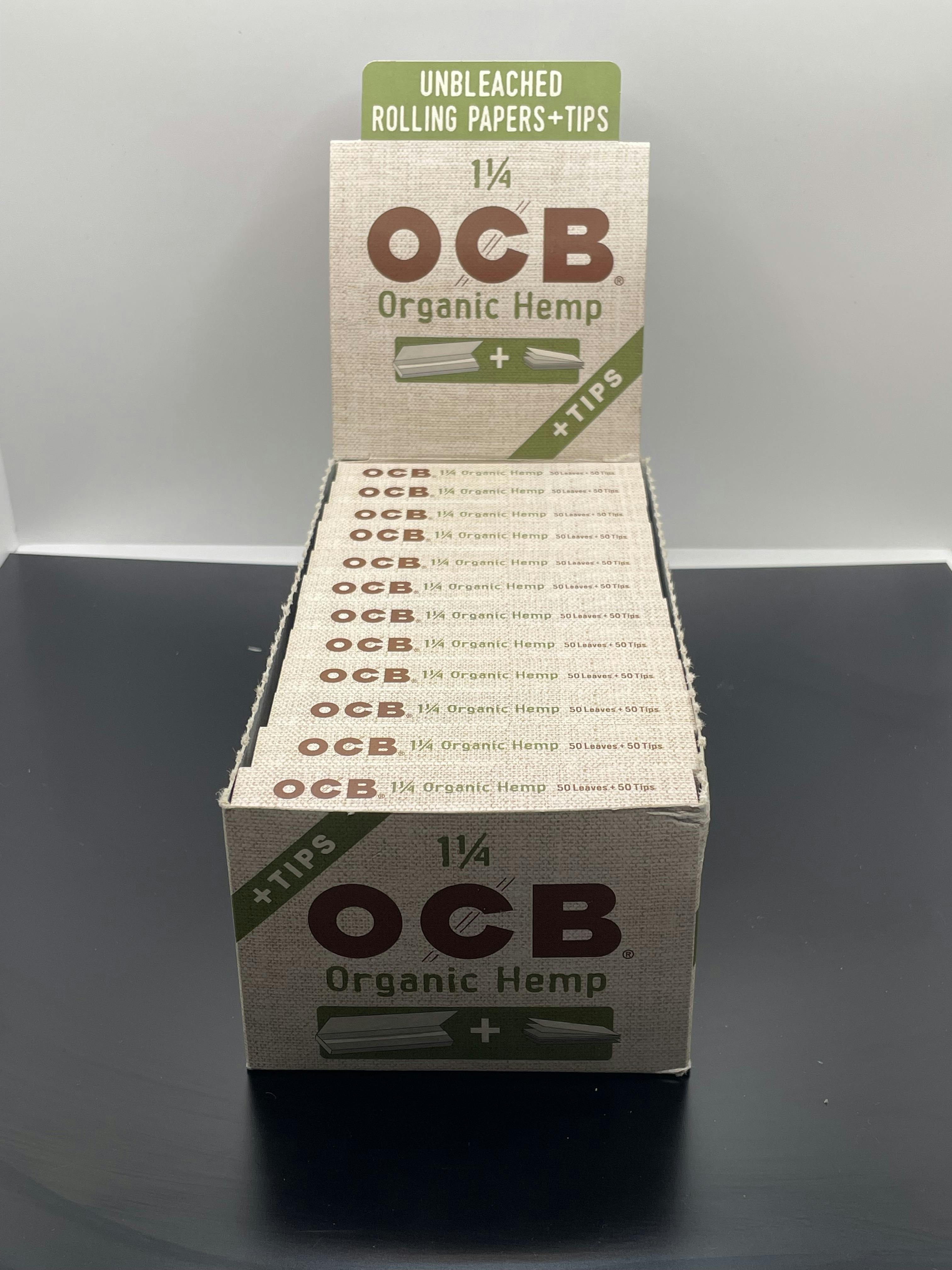 OCB® Organic Hemp Rolling Papers + Tips - 1 1/4 [50 leaves + 50 tips] | Acc