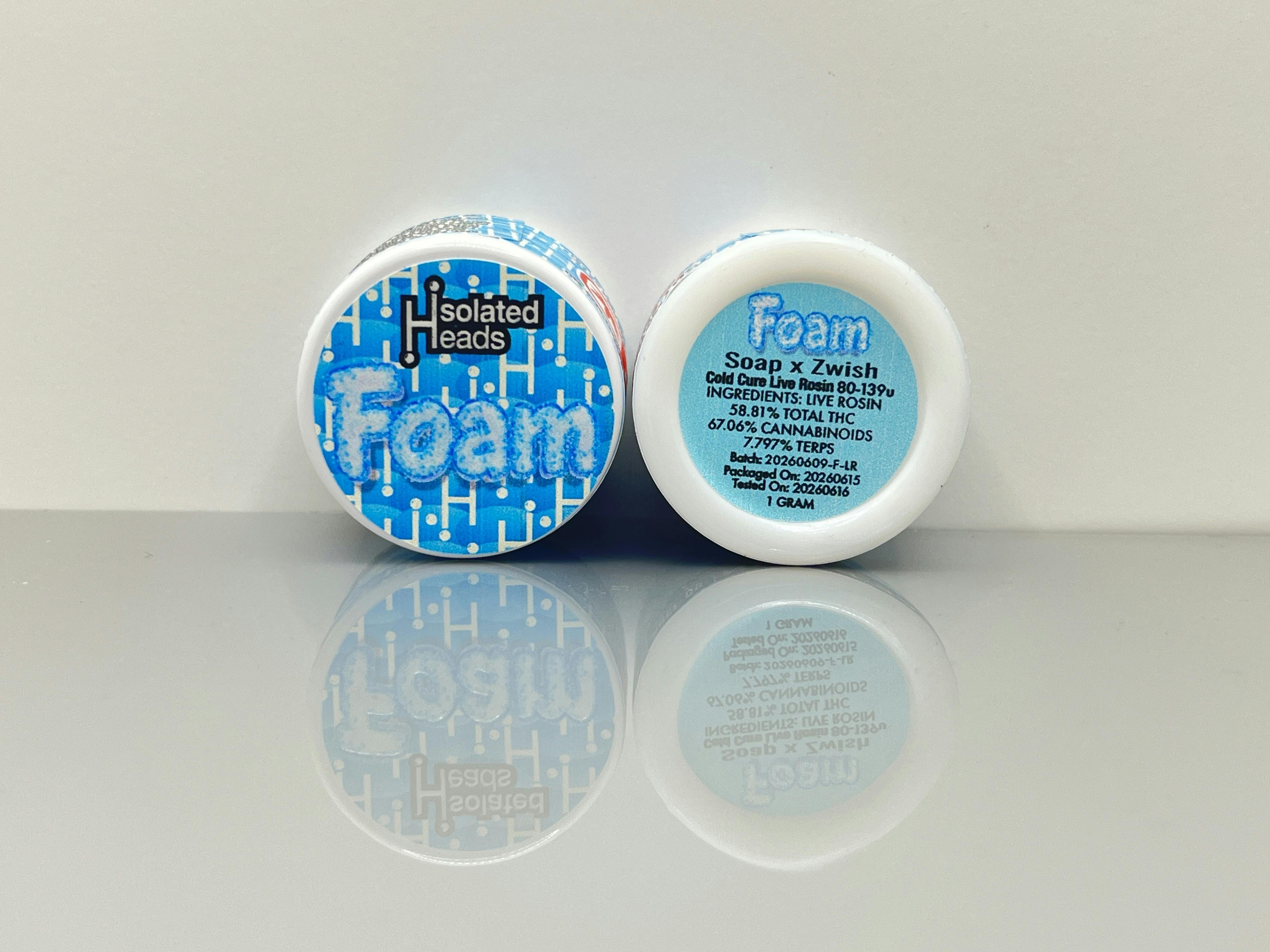 Isolated Heads | 80-139u Live Rosin 1g | Foam