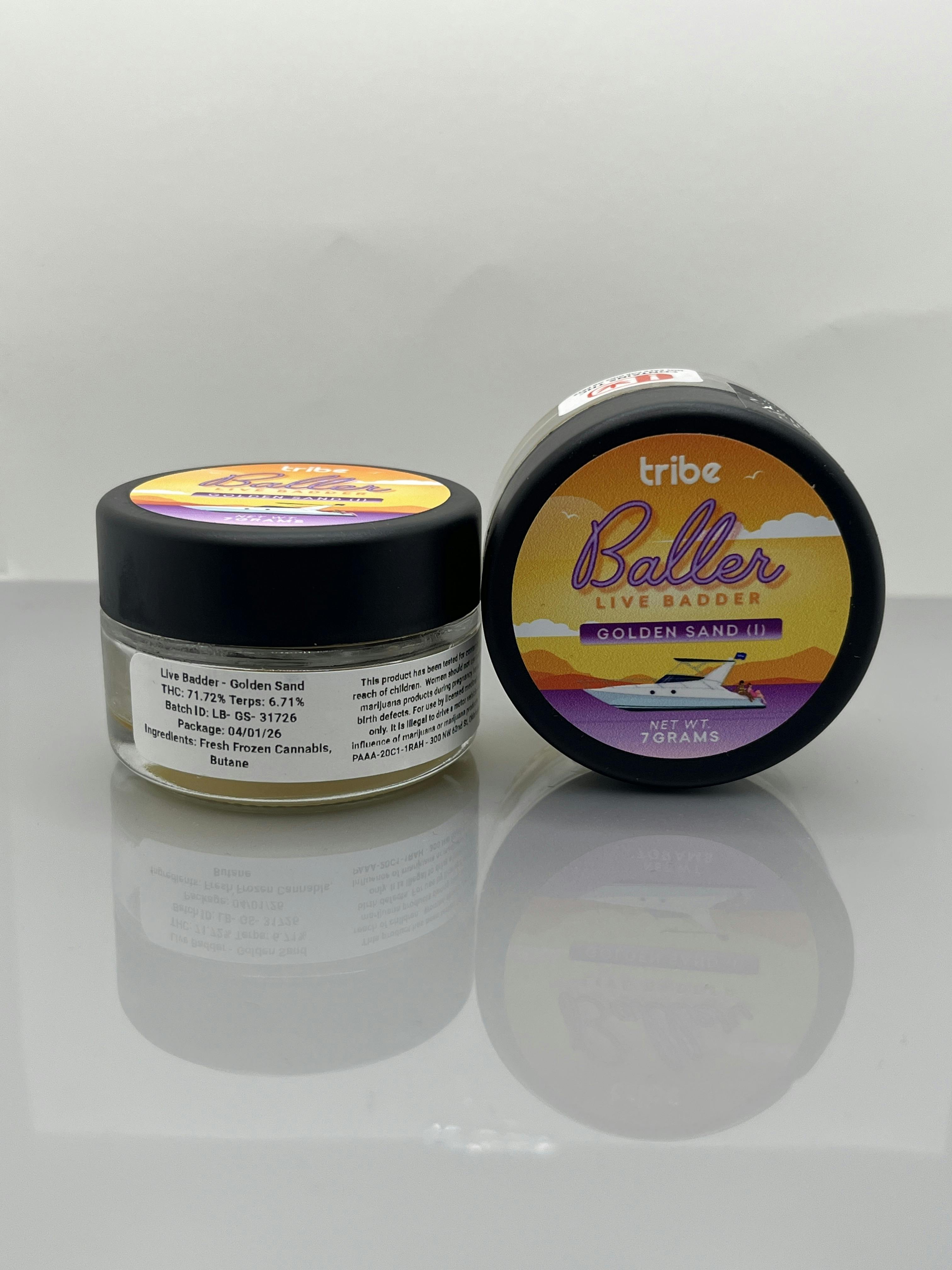 Tribe | 7G Live Resin Badder | Golden Sand