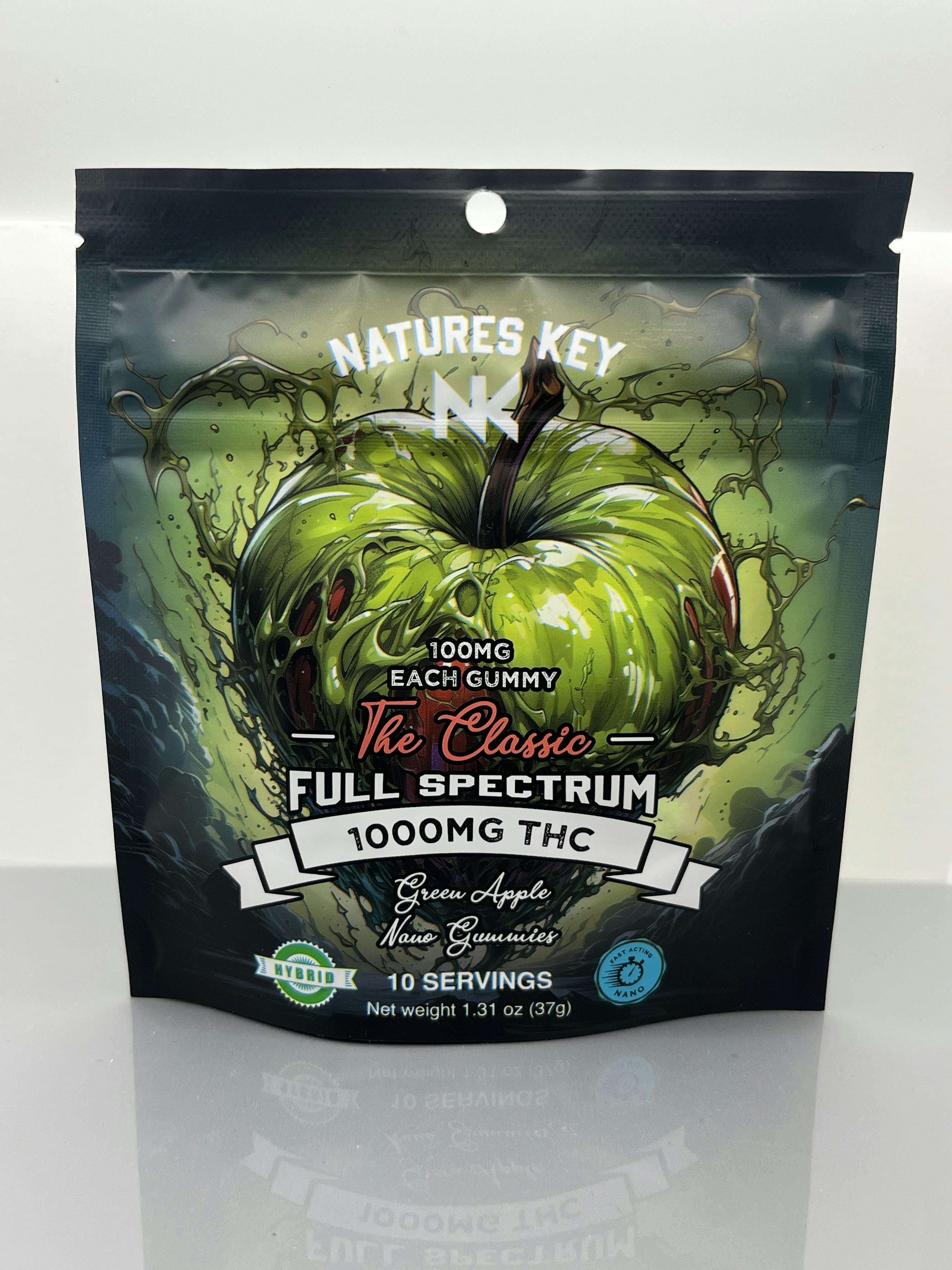 Natures Key | 1000mg Full Spectrum Edibles | Green Apple