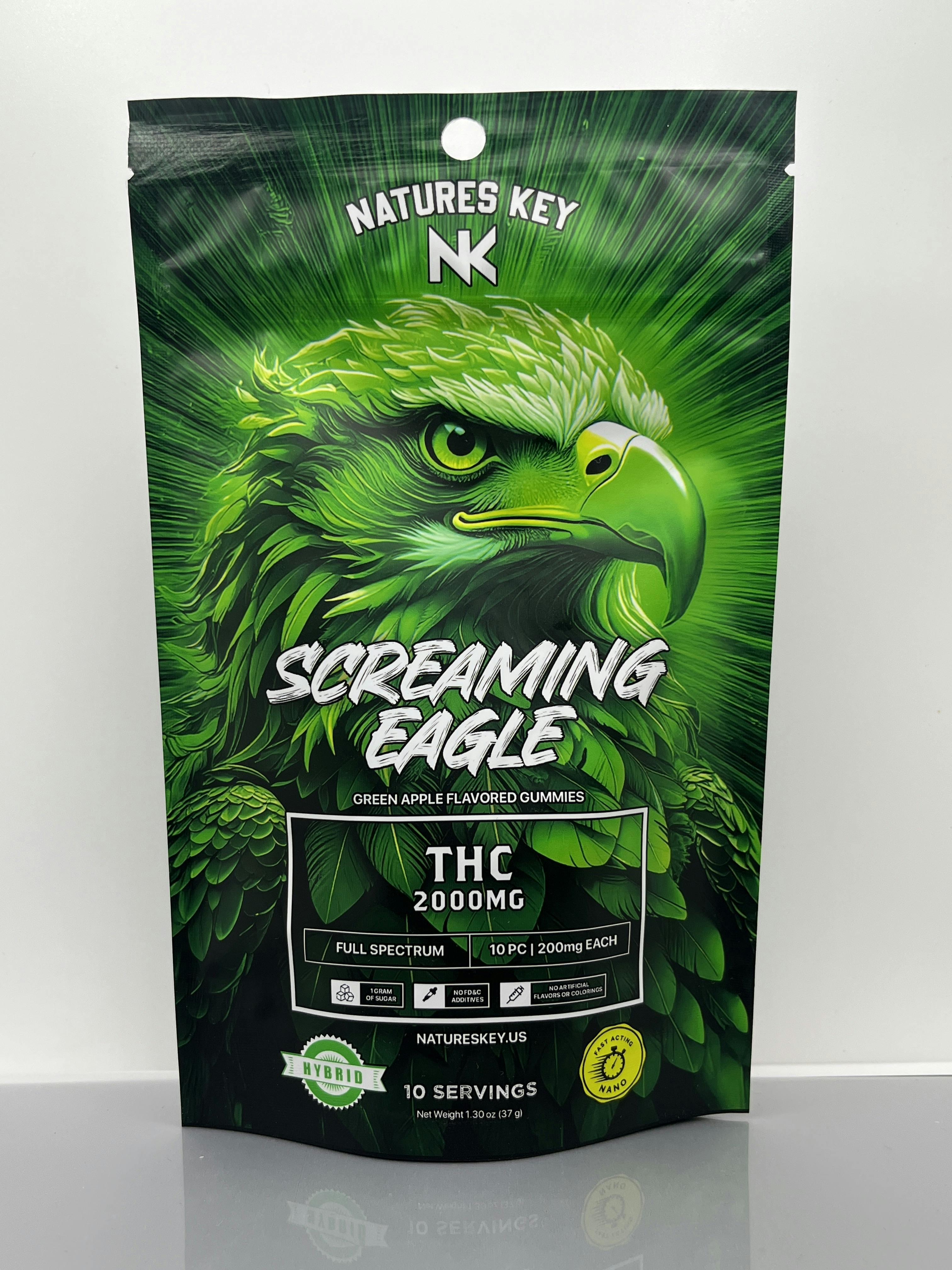 Nature's Key | 2000mg Screamin Eagle | Apple Hybrid