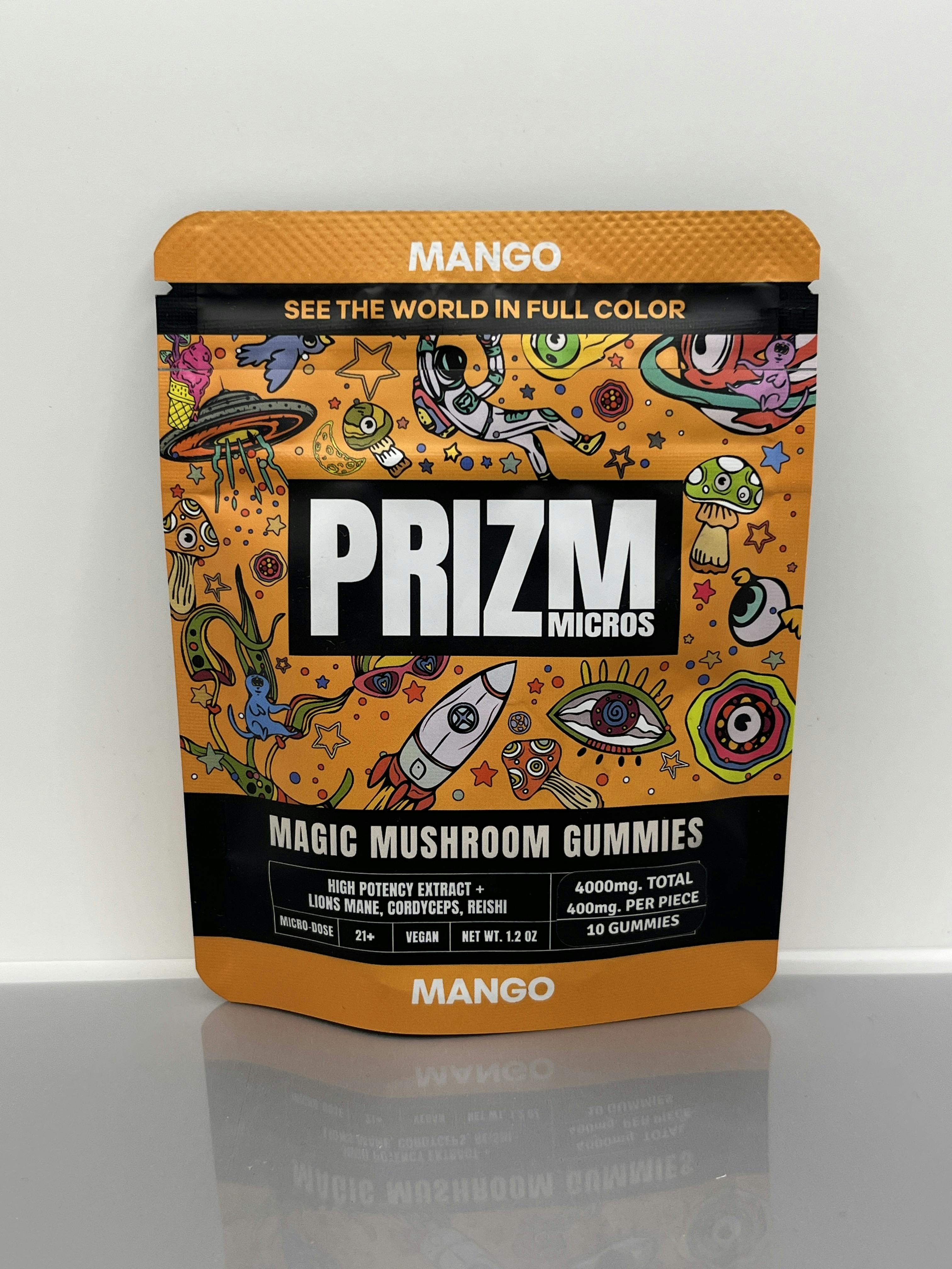 PRIZM | Mushroom Gummies 10ct | Mango