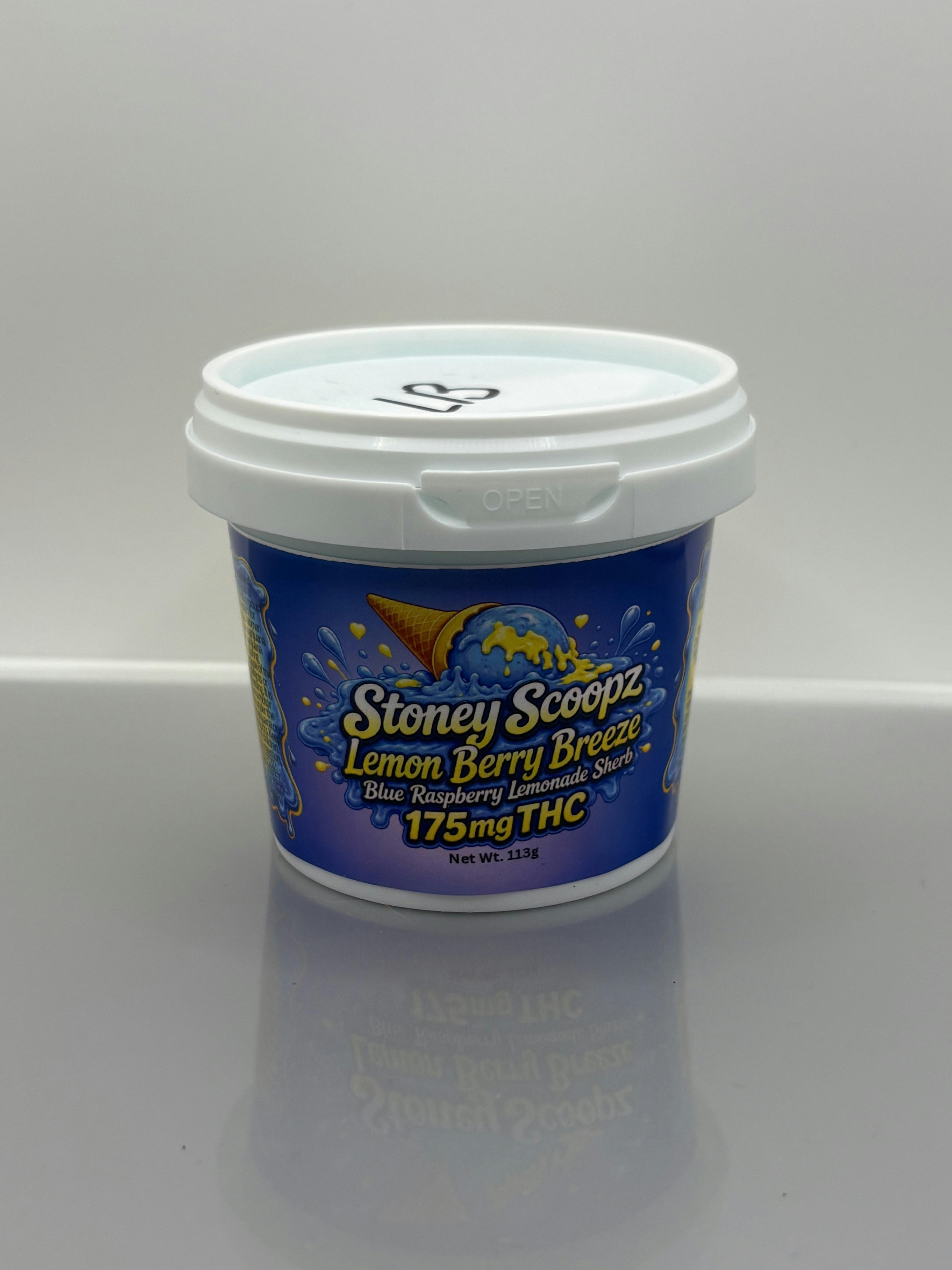 Stoney Scoopz | 175mg Infused Ice Cream | Lemon Berry