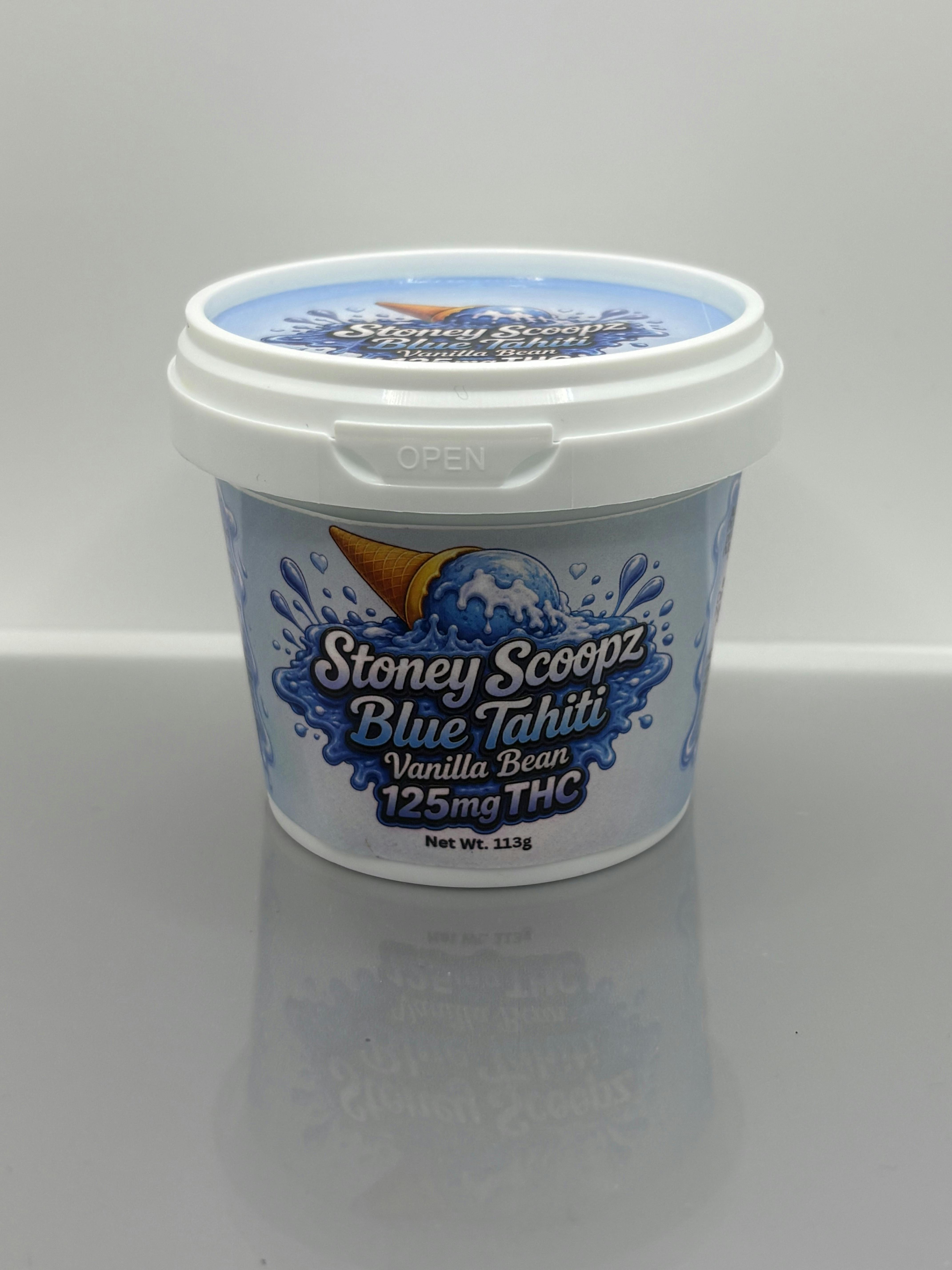Stoney Scoopz | 125mg Infused Ice Cream | Blue Tahiti