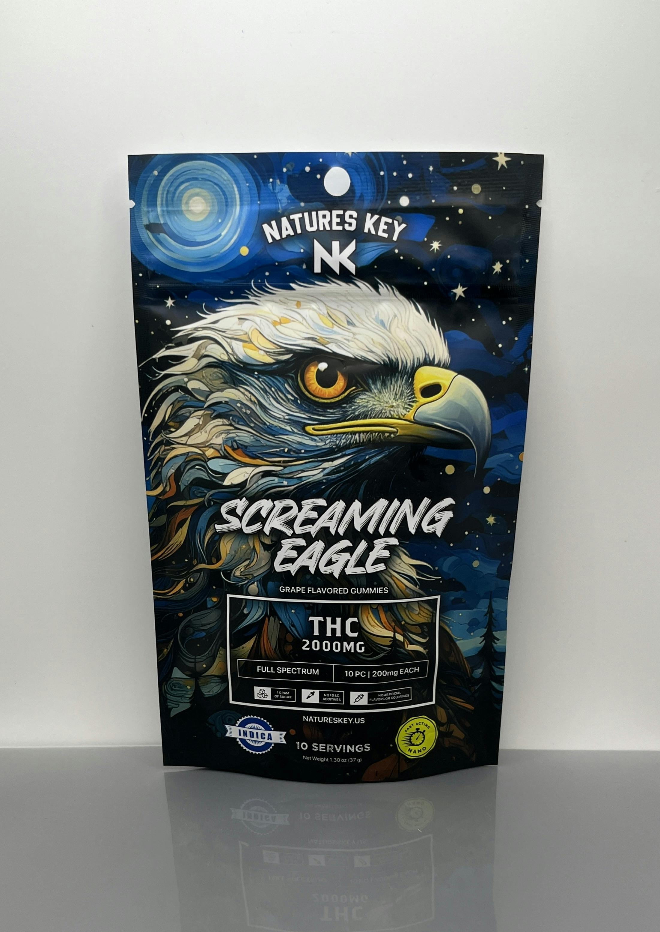Nature's Key | 2000mg Screamin Eagle | Grape Indica
