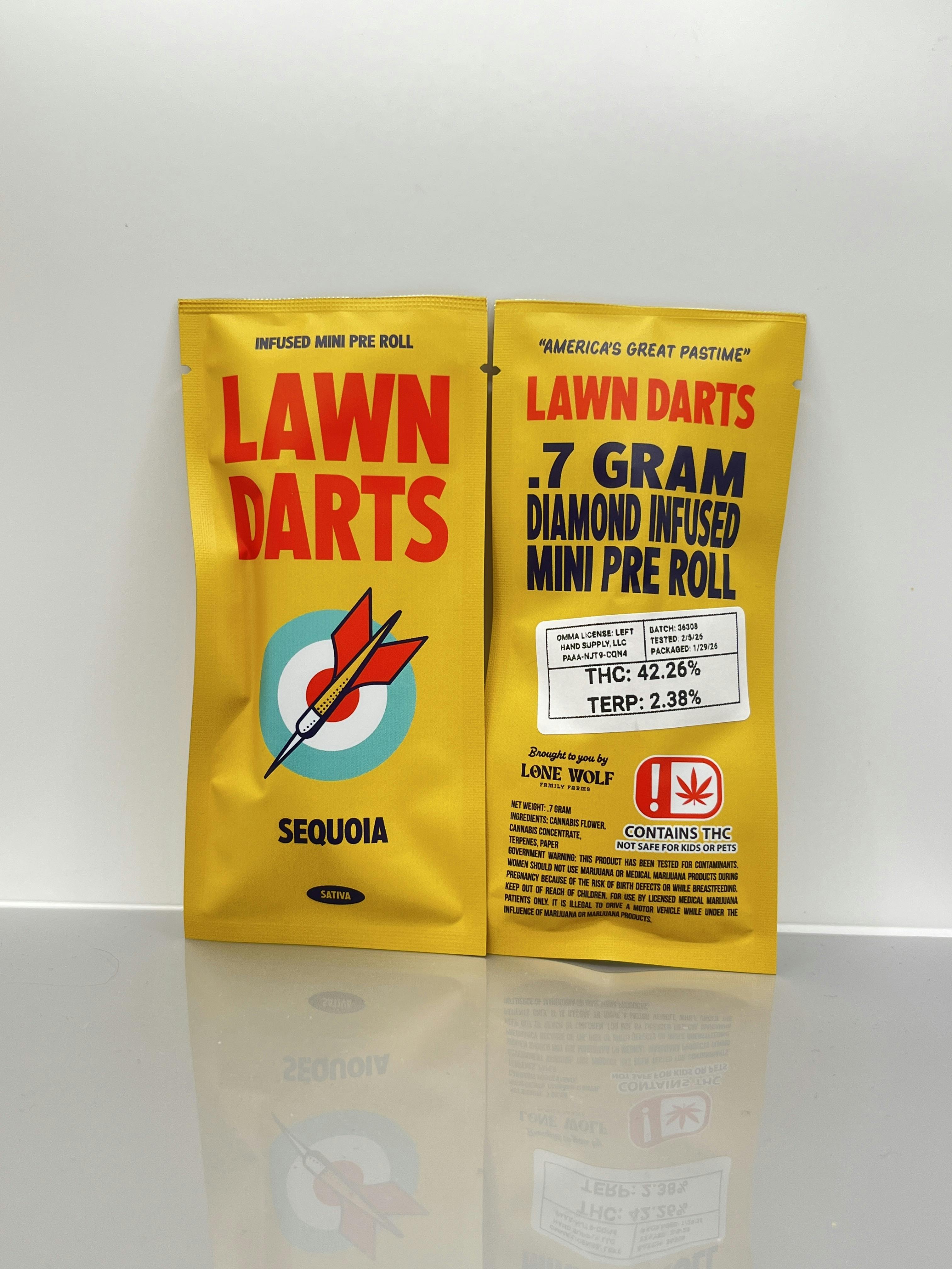 Lawn Darts | Infused 0.7G Preroll | Sequoia