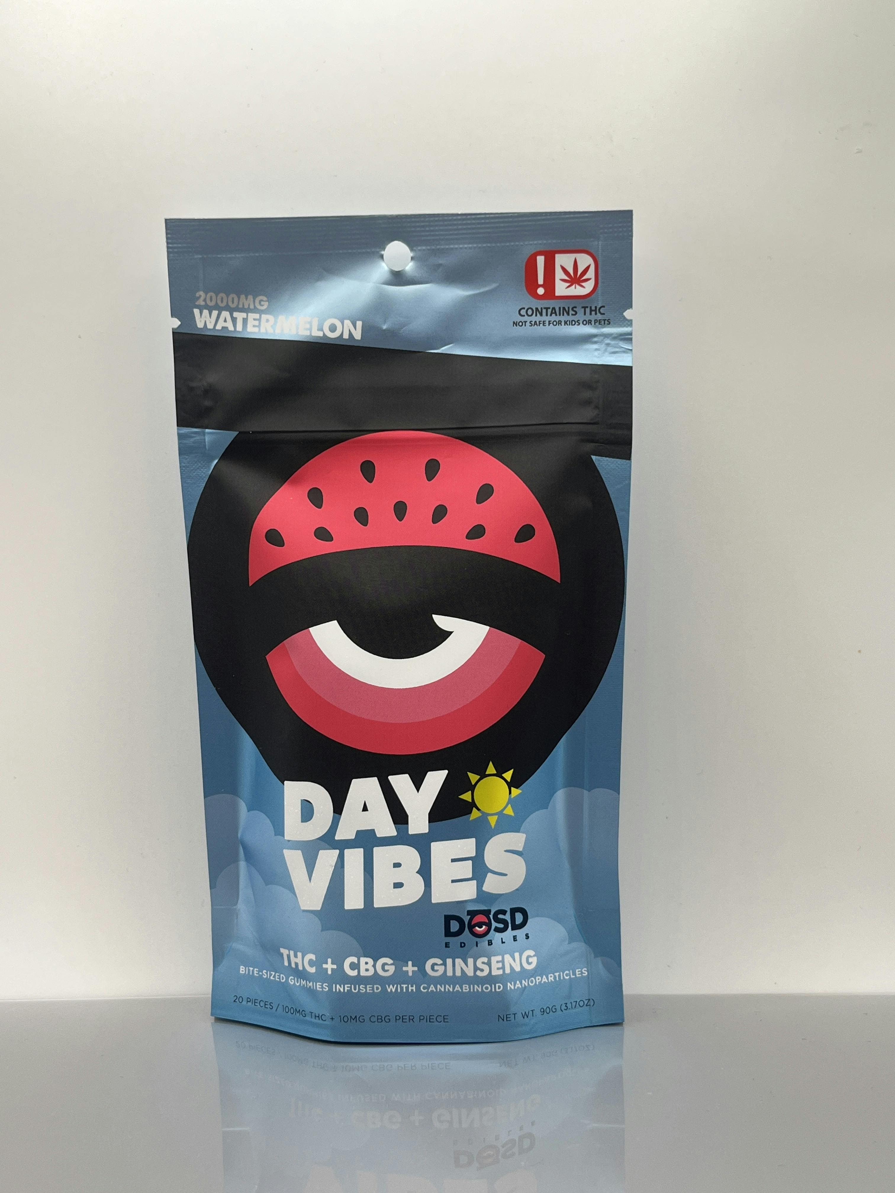 DAY VIBES - Watermelon CBG + Ginseng - 2000mg