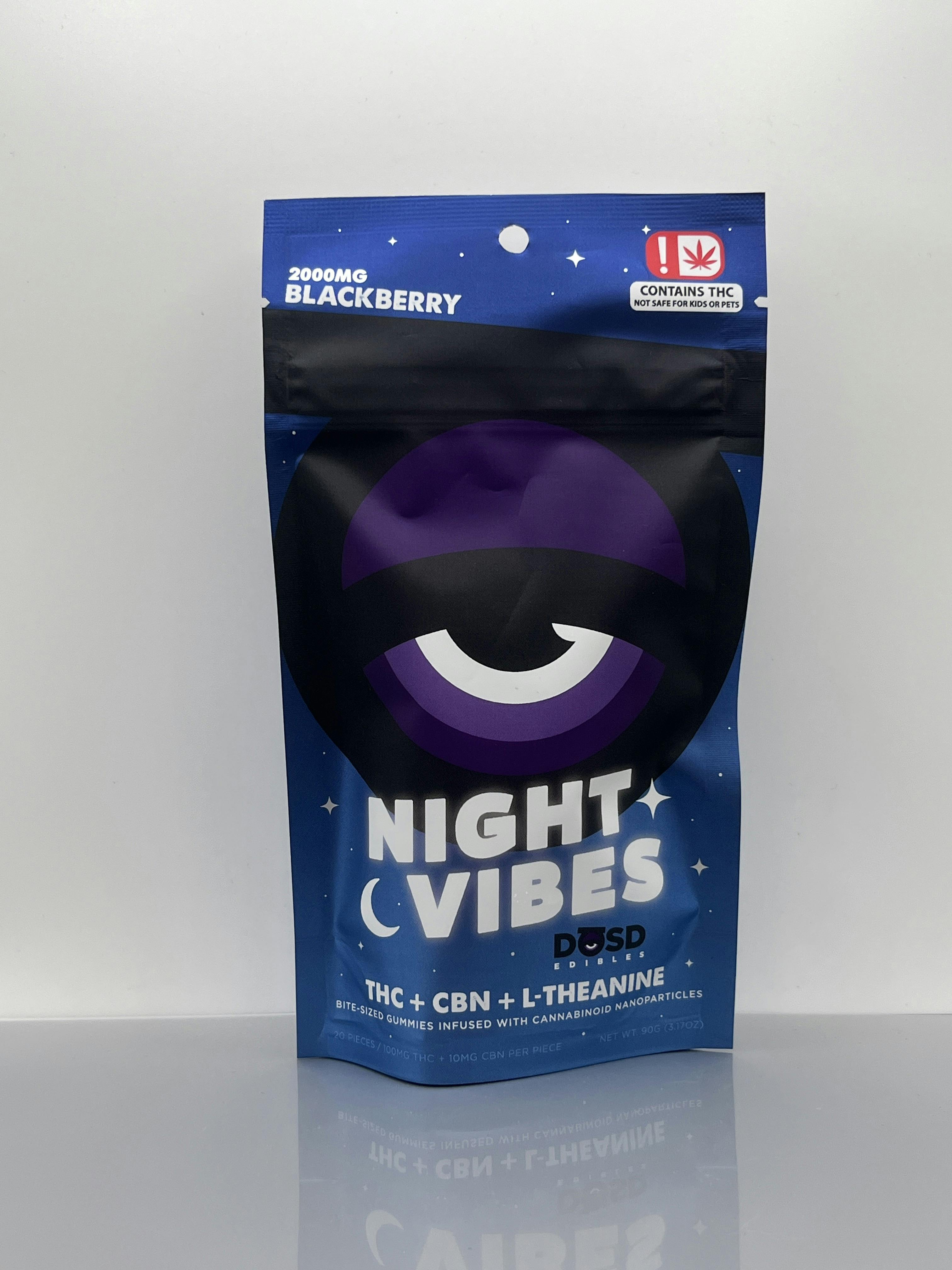 NIGHT VIBES - Blackberry CBN + L-Theanine - 2000mg