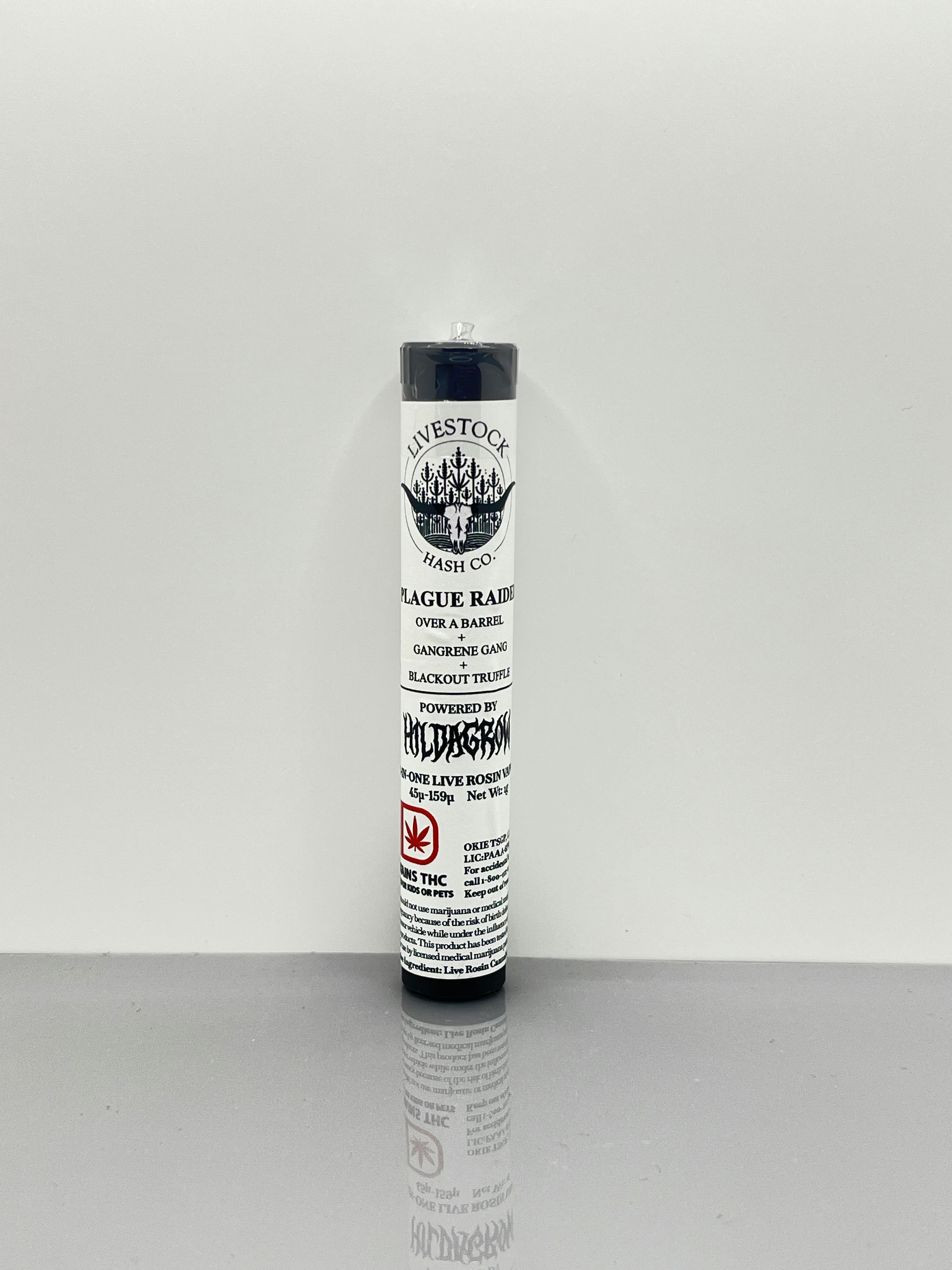 Livestock Hash Co. | 1G Live Rosin Disposable | Plague Raider
