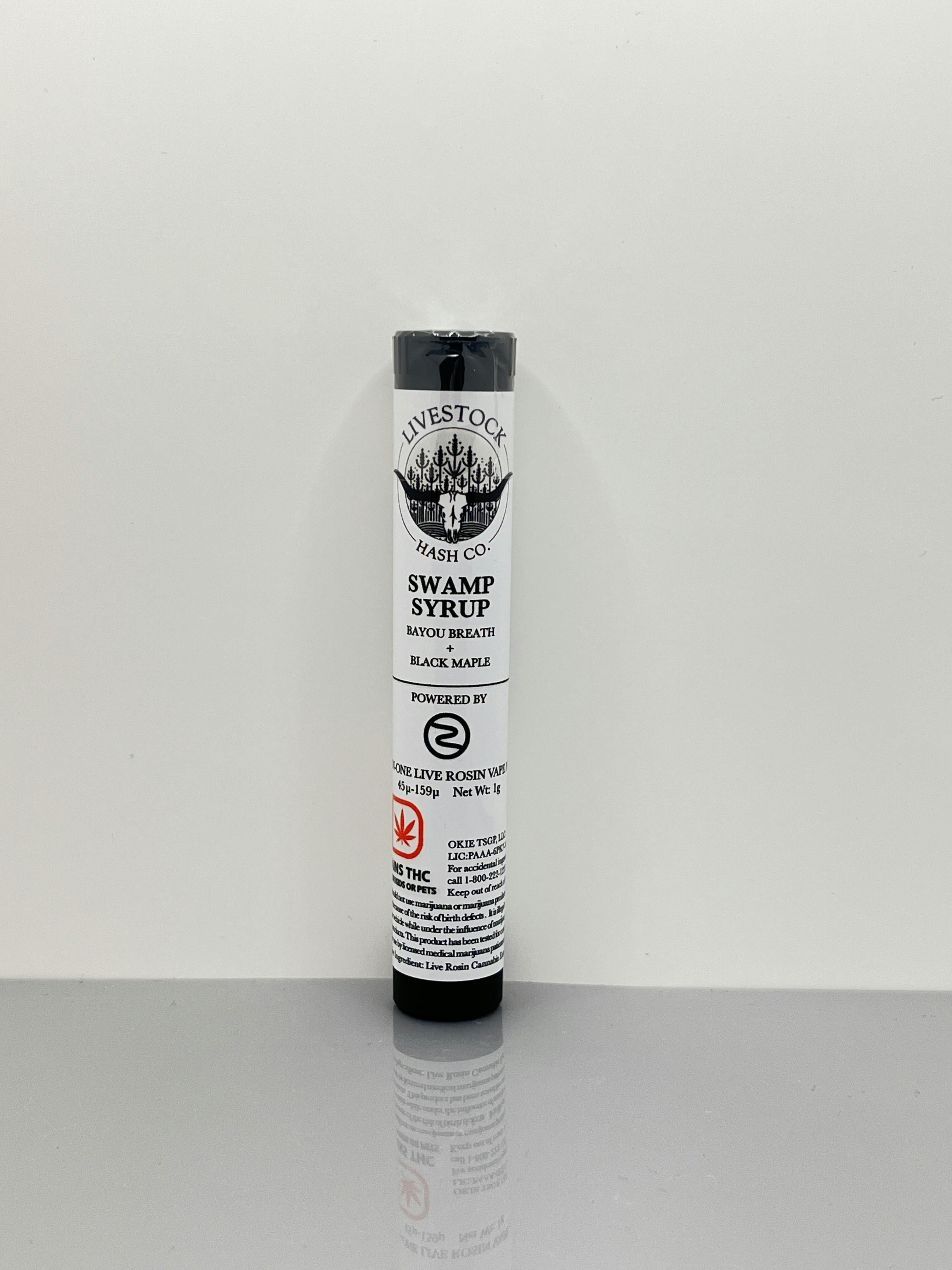Livestock Hash Co. | 1G Live Rosin Disposable | Swamp Syrup