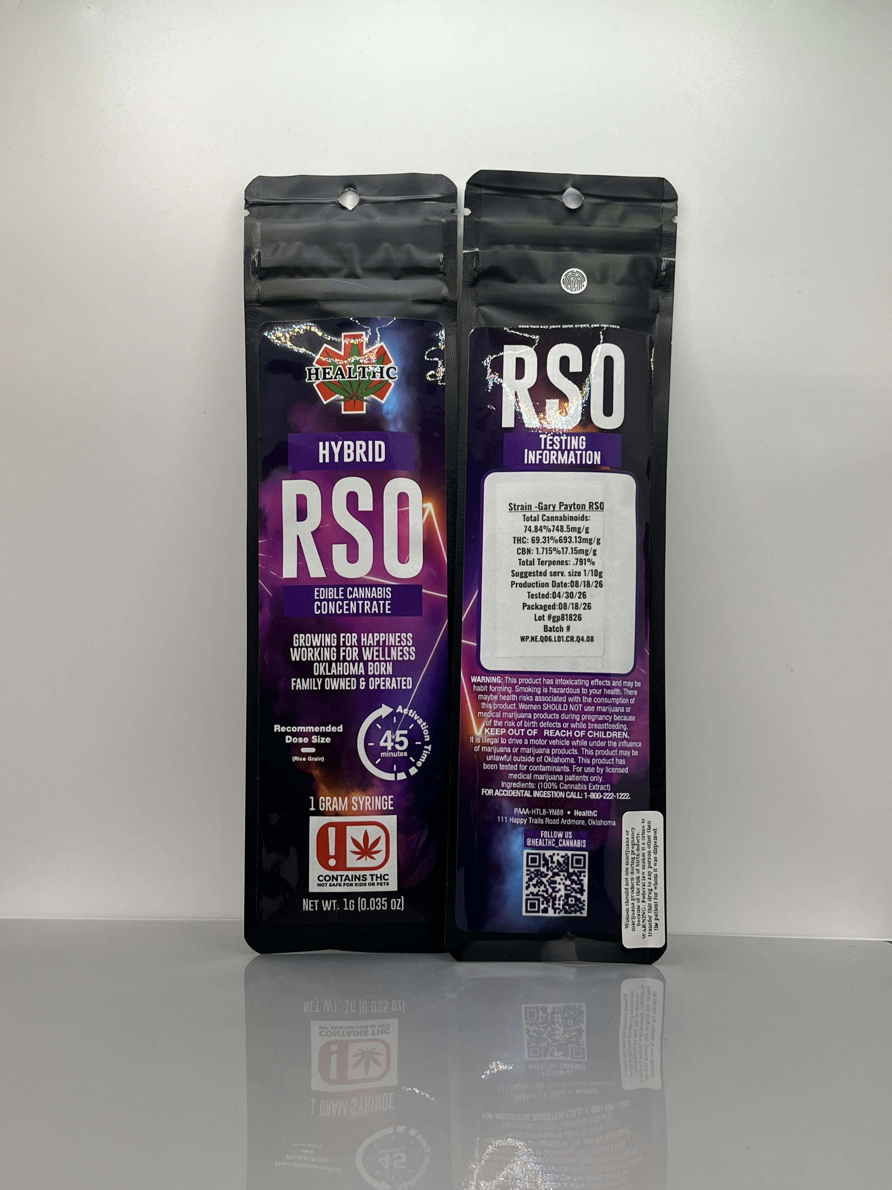 Healthc | 1G RSO Syringe | Gary Payton