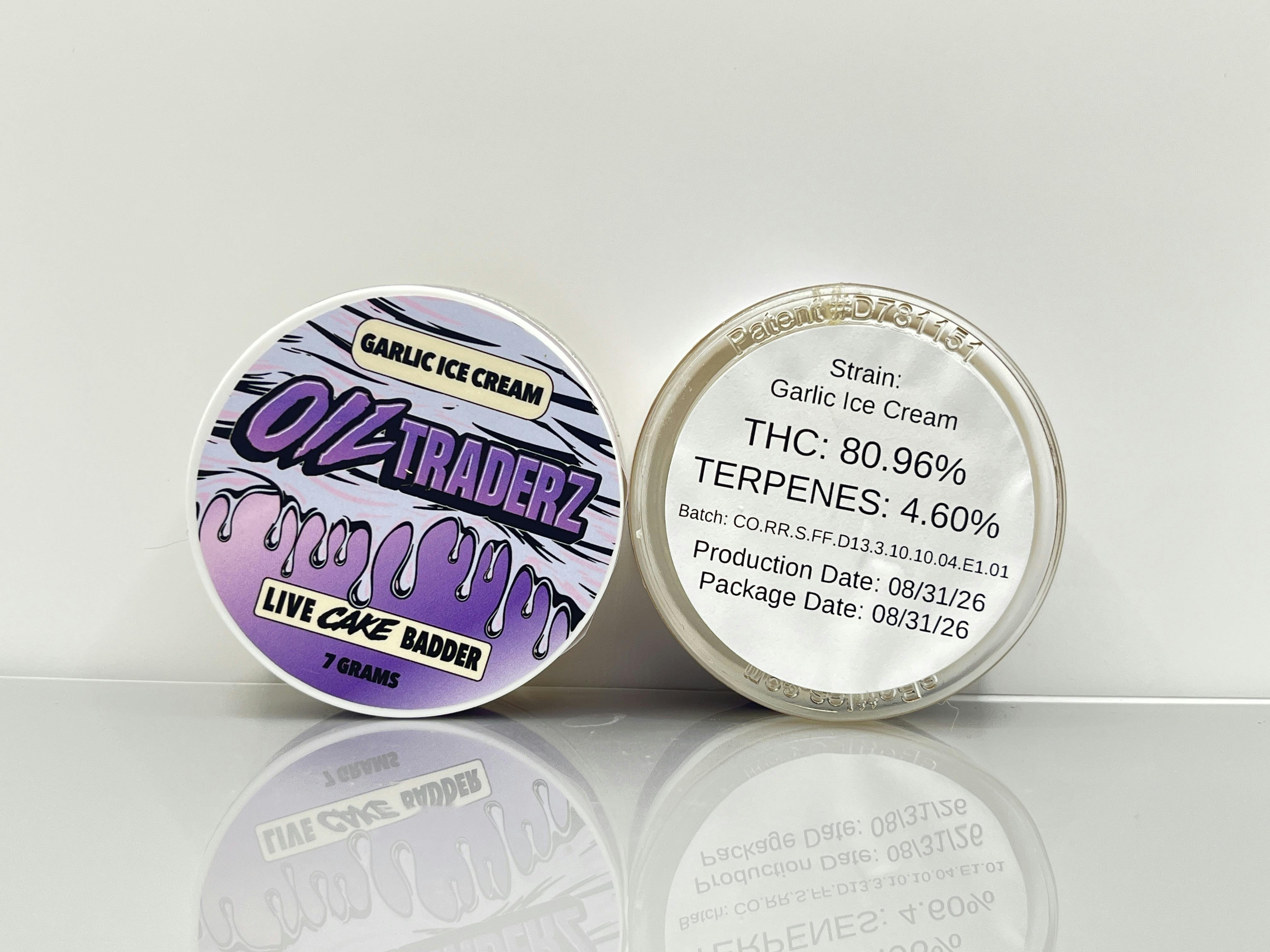 Oil Traderz | 7G Live Resin Jar | Garlic Ice Cream