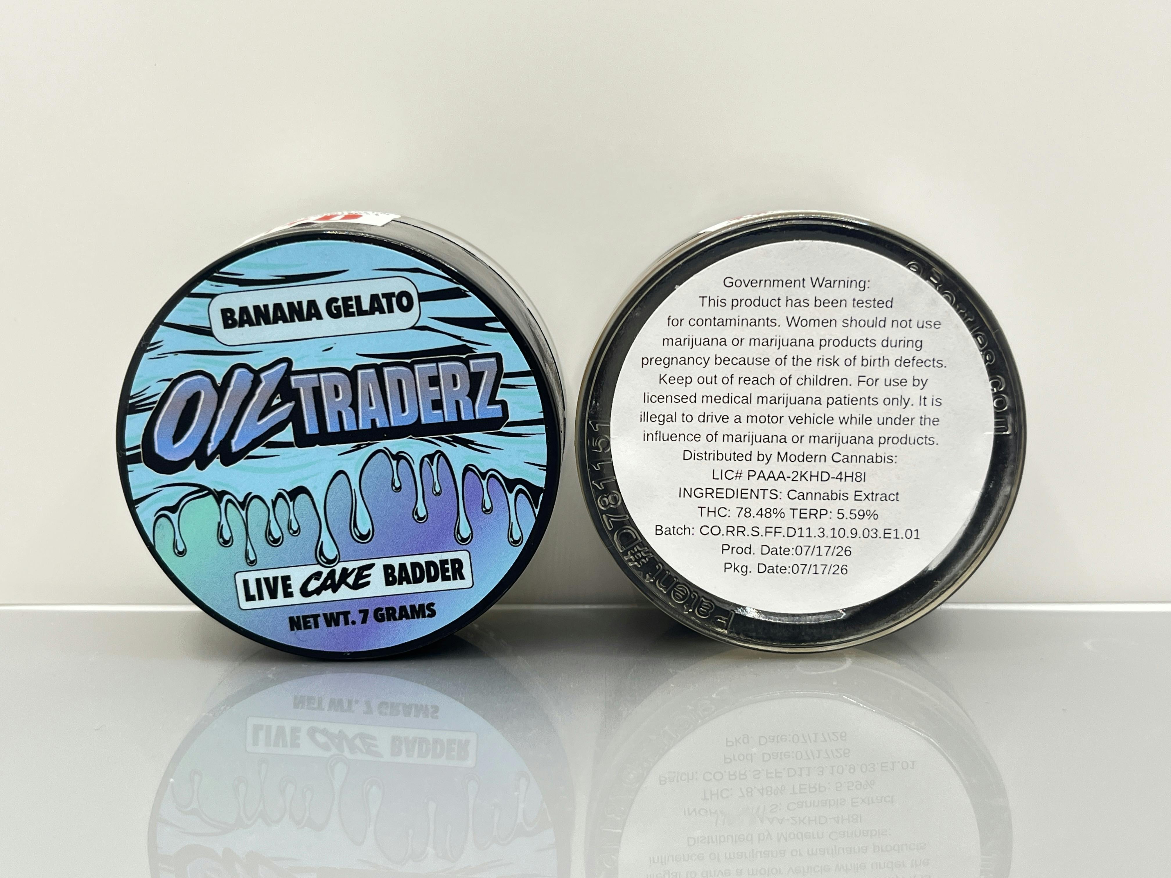 Oil Traderz | 7G Live Resin Jar | Banana Gelato
