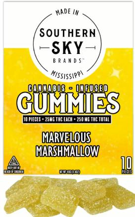 Southern Sky | Marvelous Marshmallow Gummies | 250mg | 10ct | 25mg/ea by Southern Sky Brands