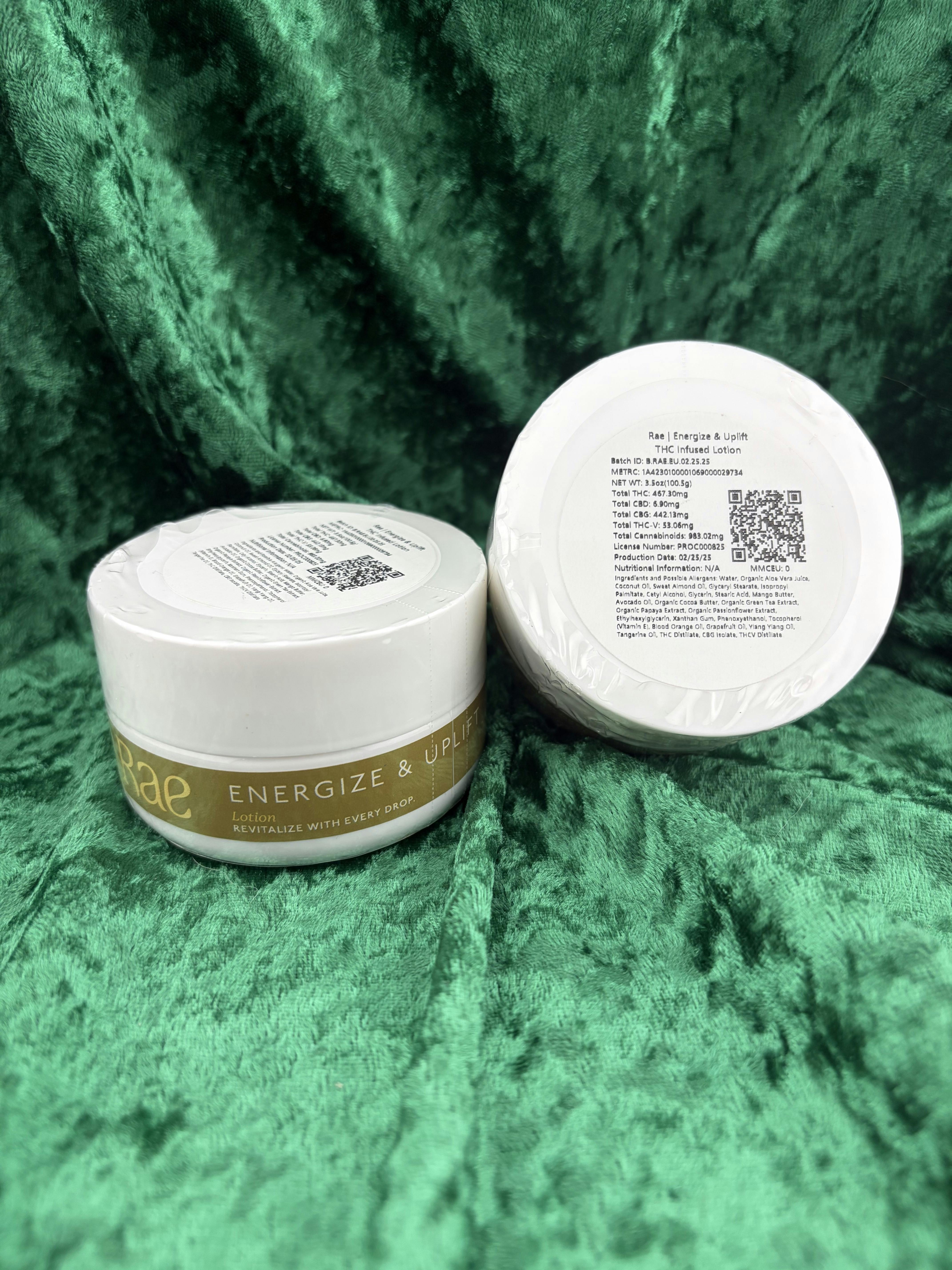 Rae | Energize & Uplift - Infused Lotion