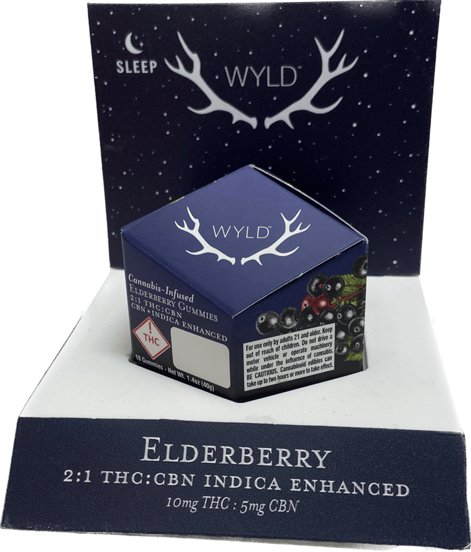 Elderberry 2:1 THC:CBN Indica Enhanced Gummies | 100mg | 10ct | 10mg/ea