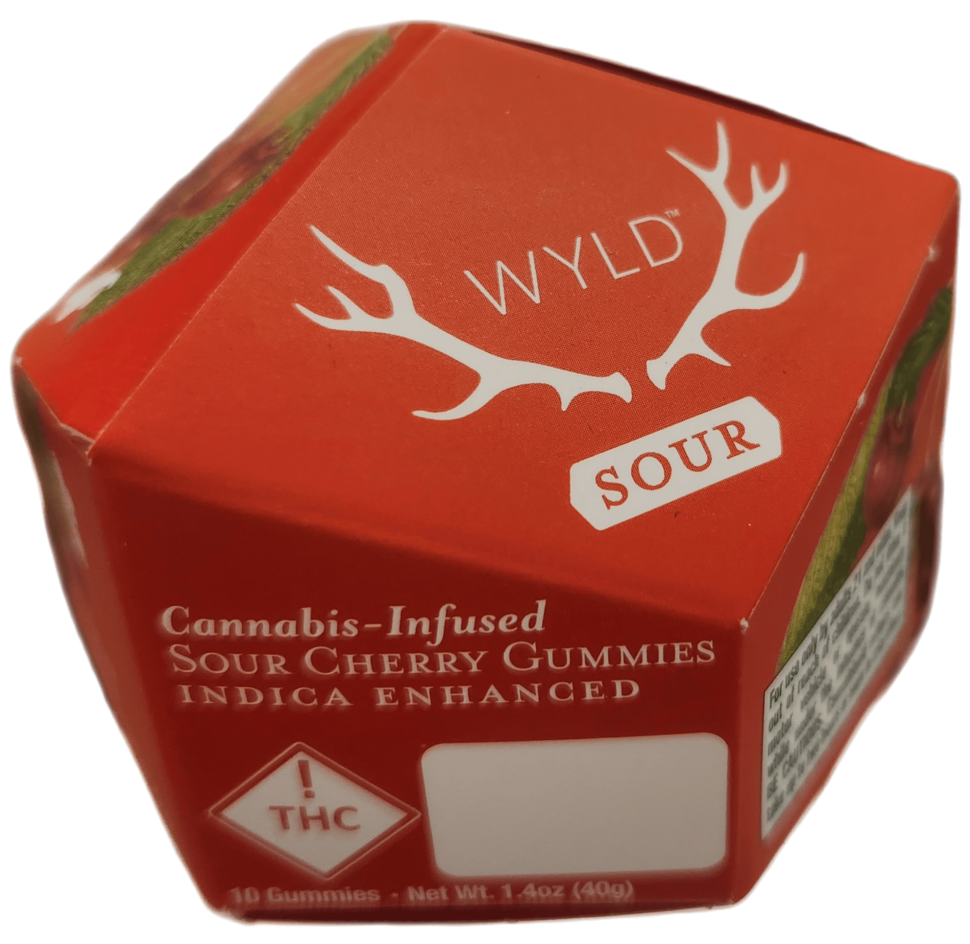 Sour Cherry Indica Enhanced Gummies | 100mg | 10ct | 10mg/ea