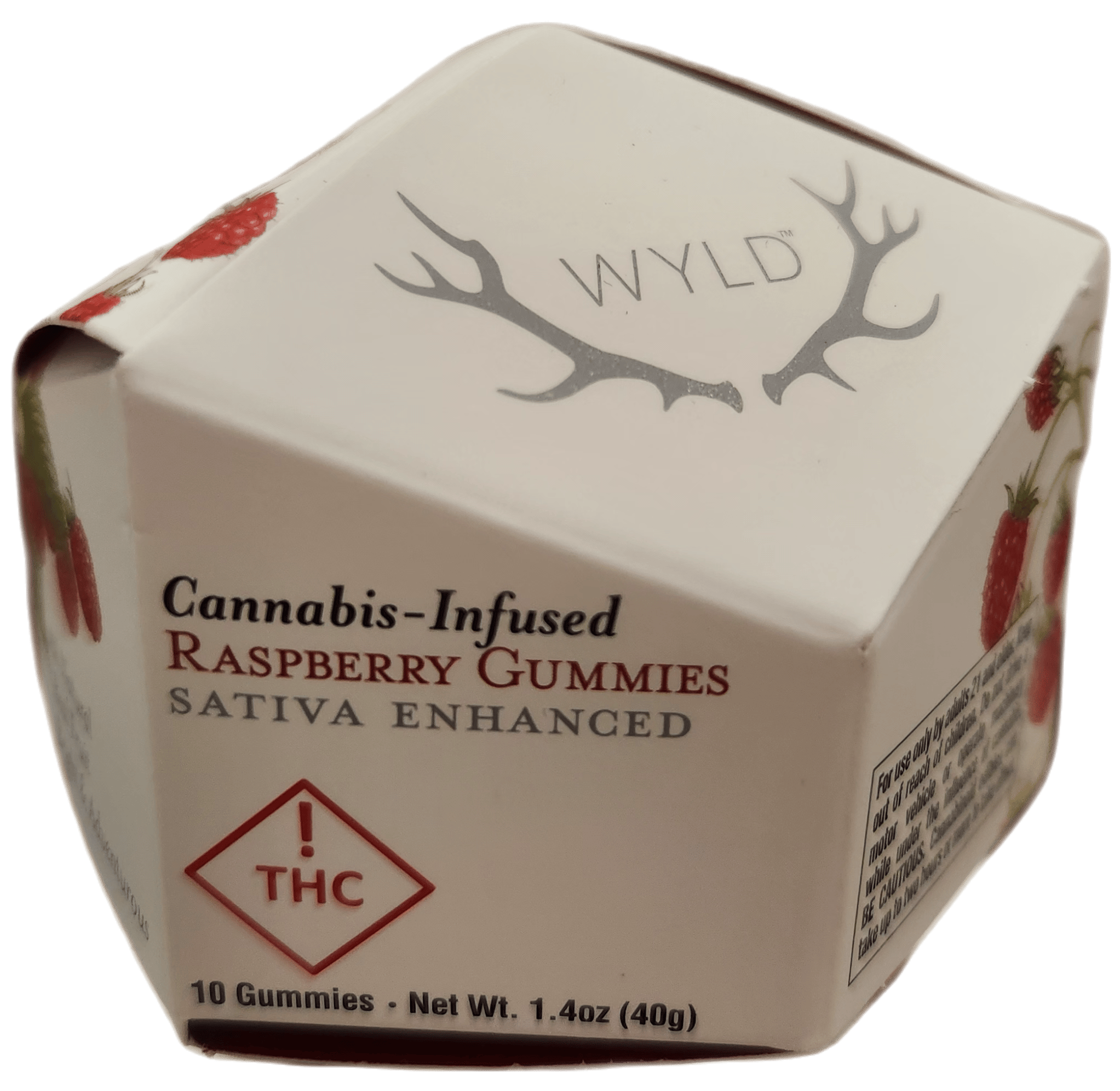 Raspberry Sativa Enhanced Gummies | 100mg | 10ct | 10mg/ea