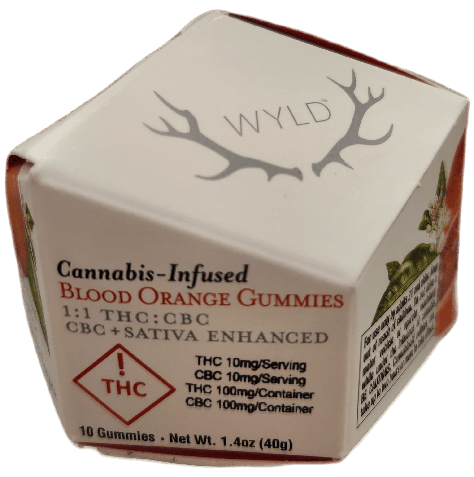 Blood Orange 1:1 THC:CBC Sativa Enhanced Gummies | 100mg | 10ct | 10mg/ea