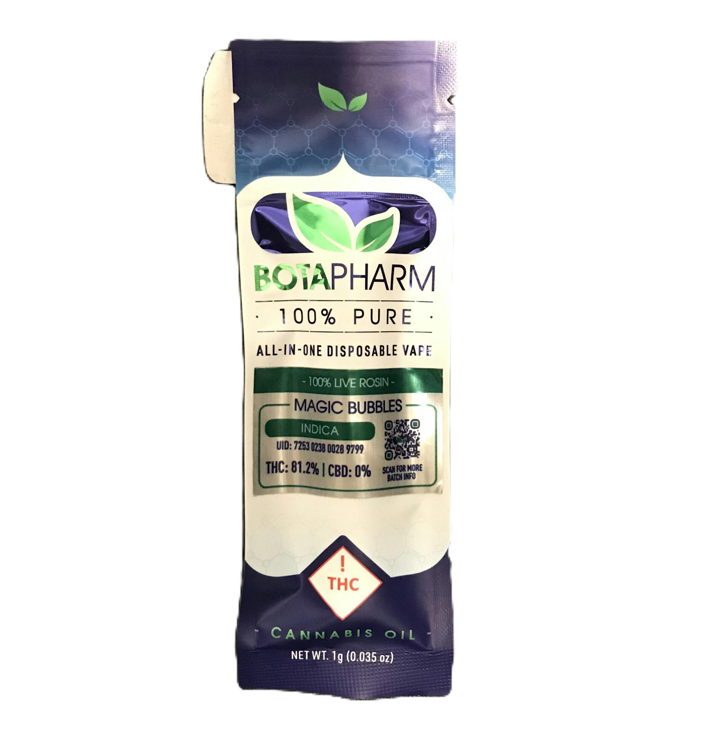 Botapharm Live Rosin Magic Bubbles Disposable