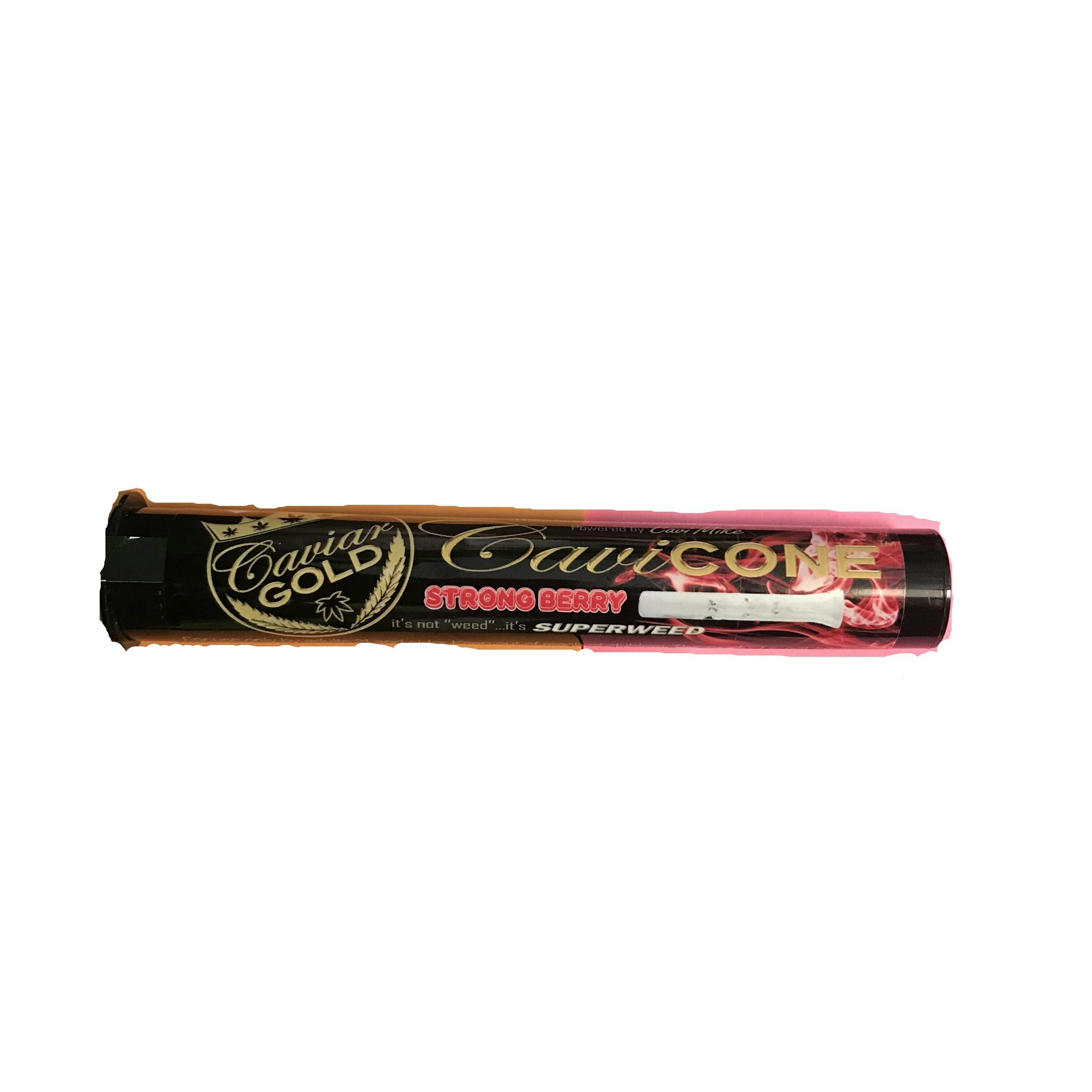 Caviar Gold | Cavi Cone | StrongBerry | 1.5g Infused Pre-Roll