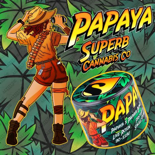 papaya bx | Solventless | Rosin | 1g