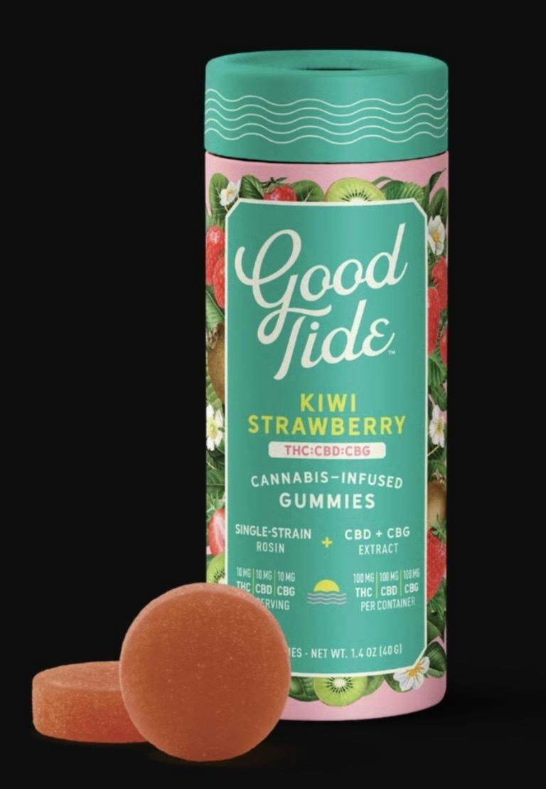 Kiwi Strawberry 2:1:1 THC:CBD:CBG Gummies | 200mg | 10ct | 20mg/ea
