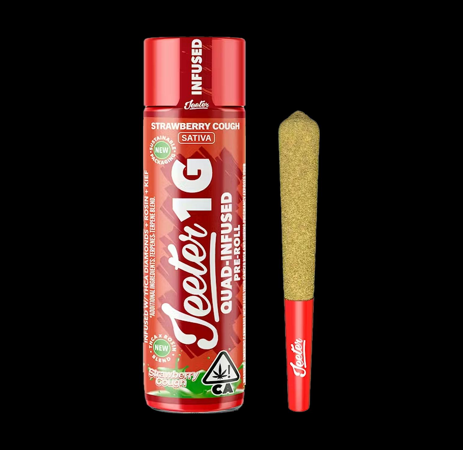 Jeeter | Strawberry Cough | Quad-Infused Joint | 1g by Jeeter