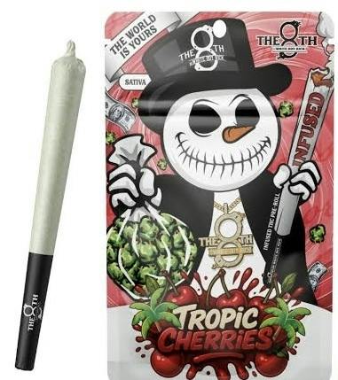 Tropic Cherries | Infused Joint | 1.2g by The 8th by White Boy Rick