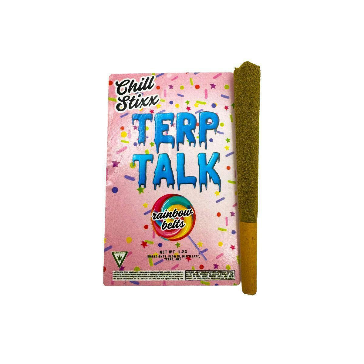 Terp Talk | Chill Stixx | Rainbow Belts | Infused Joint | 1.2g by Terp Talk