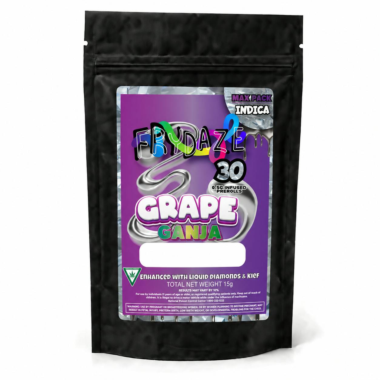 Frydaze - 30 Pack Inf. Prs .5g - Grape Ganja