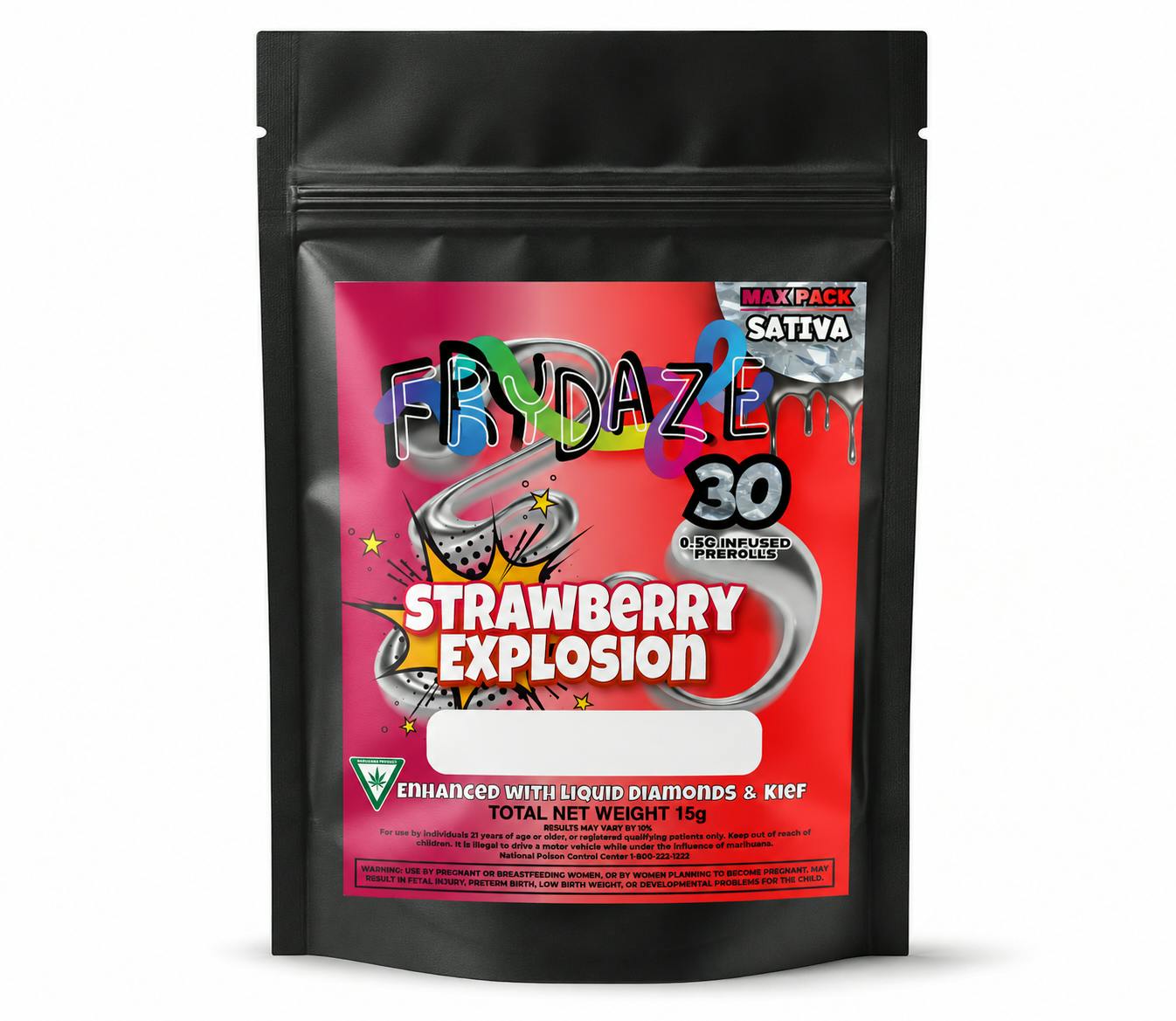 Frydaze - 30 Pack Inf. Prs .5g - Strawberry Explosion