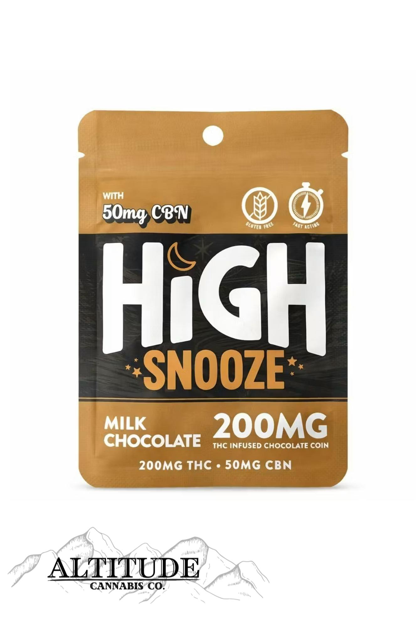 High Snooze | Milk Chocolate 4:1 THC/CBN Coin | 200mg | Single