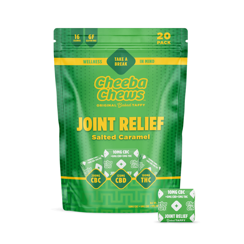 Cheeba Chews | Joint Relief Salted Caramel Taffy | 100mg | 20ct | 5mg/ea by Cheeba Chews