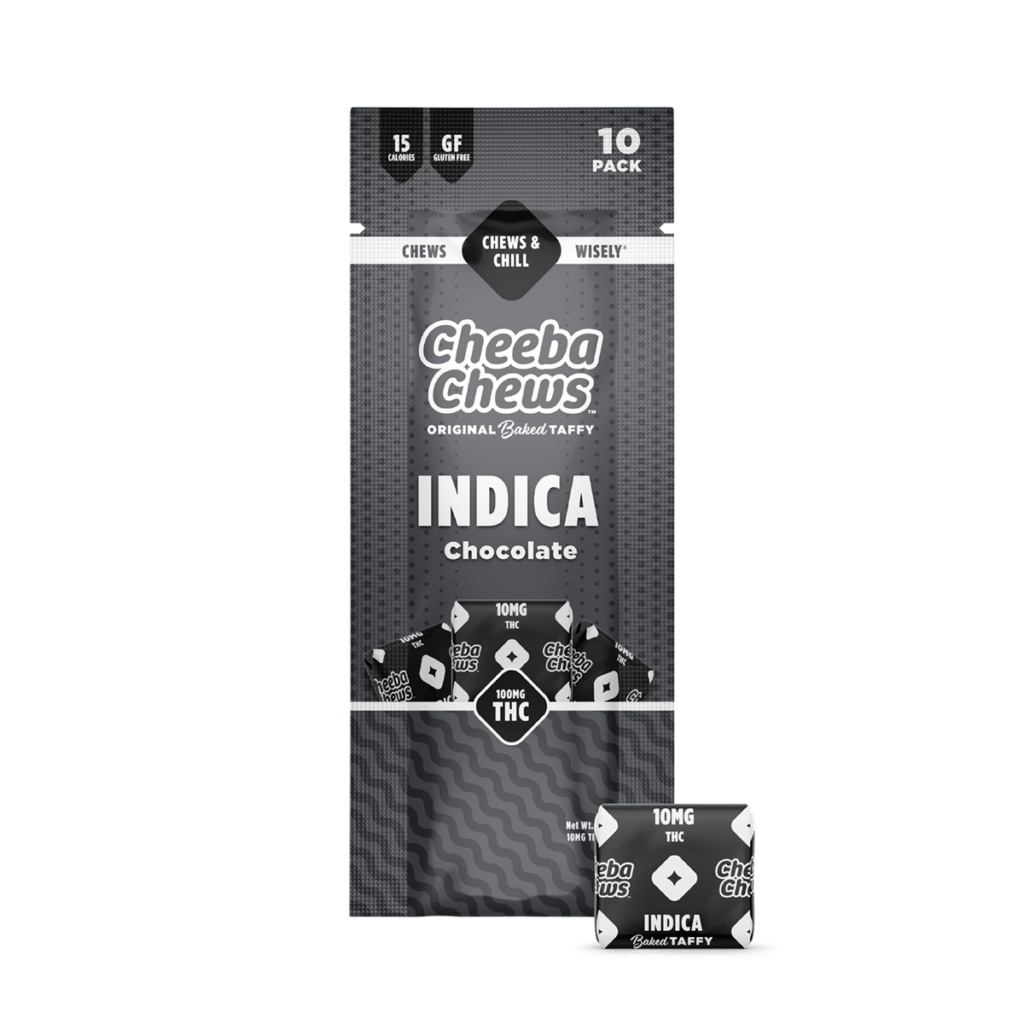 Indica Chocolate Taffy Chews | 100mg by Cheeba Chews