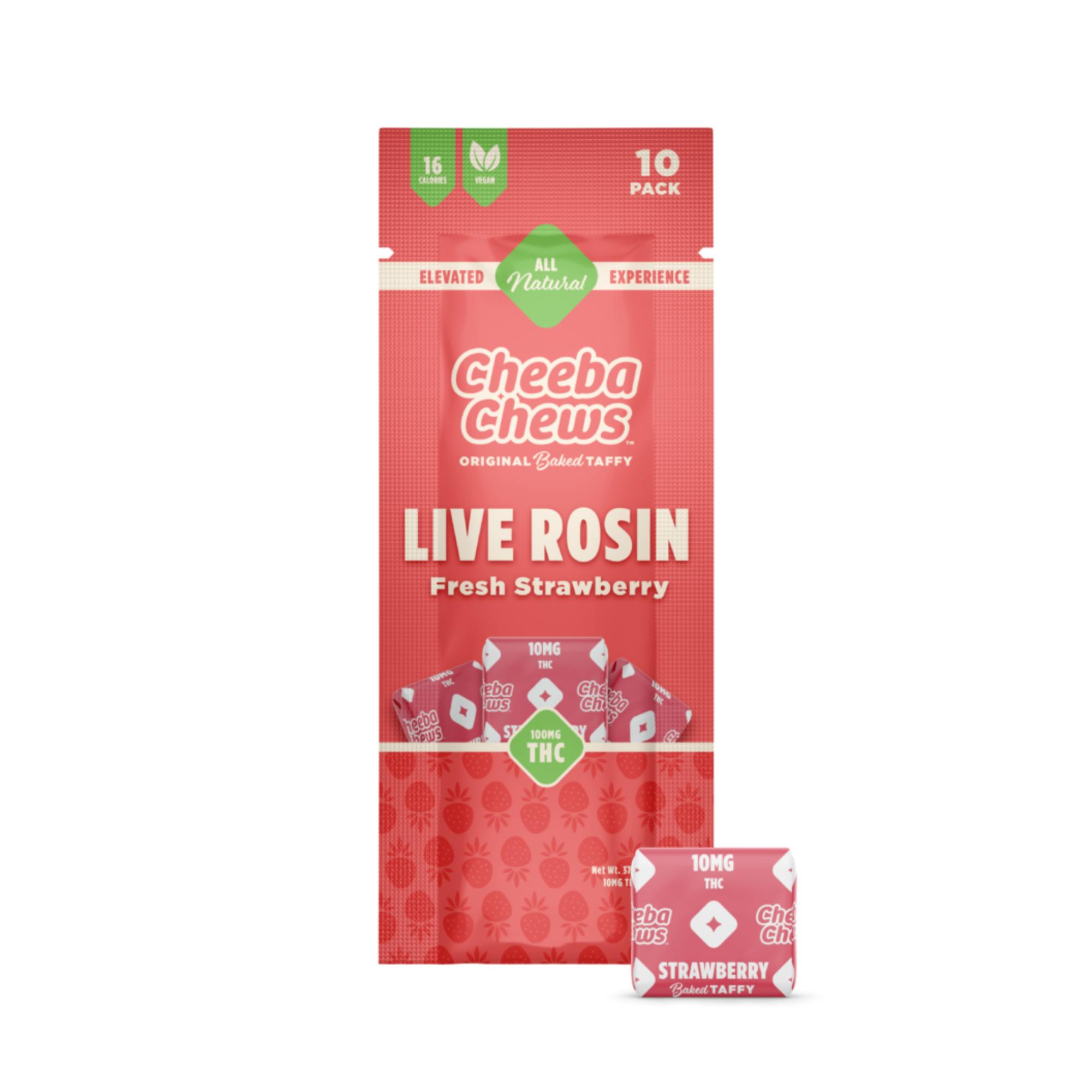 100mg Cheeba Chews - Strawberry Live Rosin