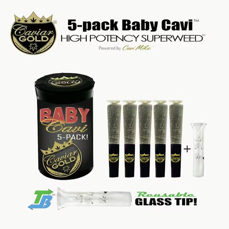 Baby Cavi | Monster Cookies | Infused Mini Pre-Rolls | 0.5g each | 5pk