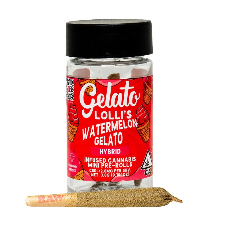 Gelato | Watermelon Gelato | Infused Joints | 0.6g | 5pk