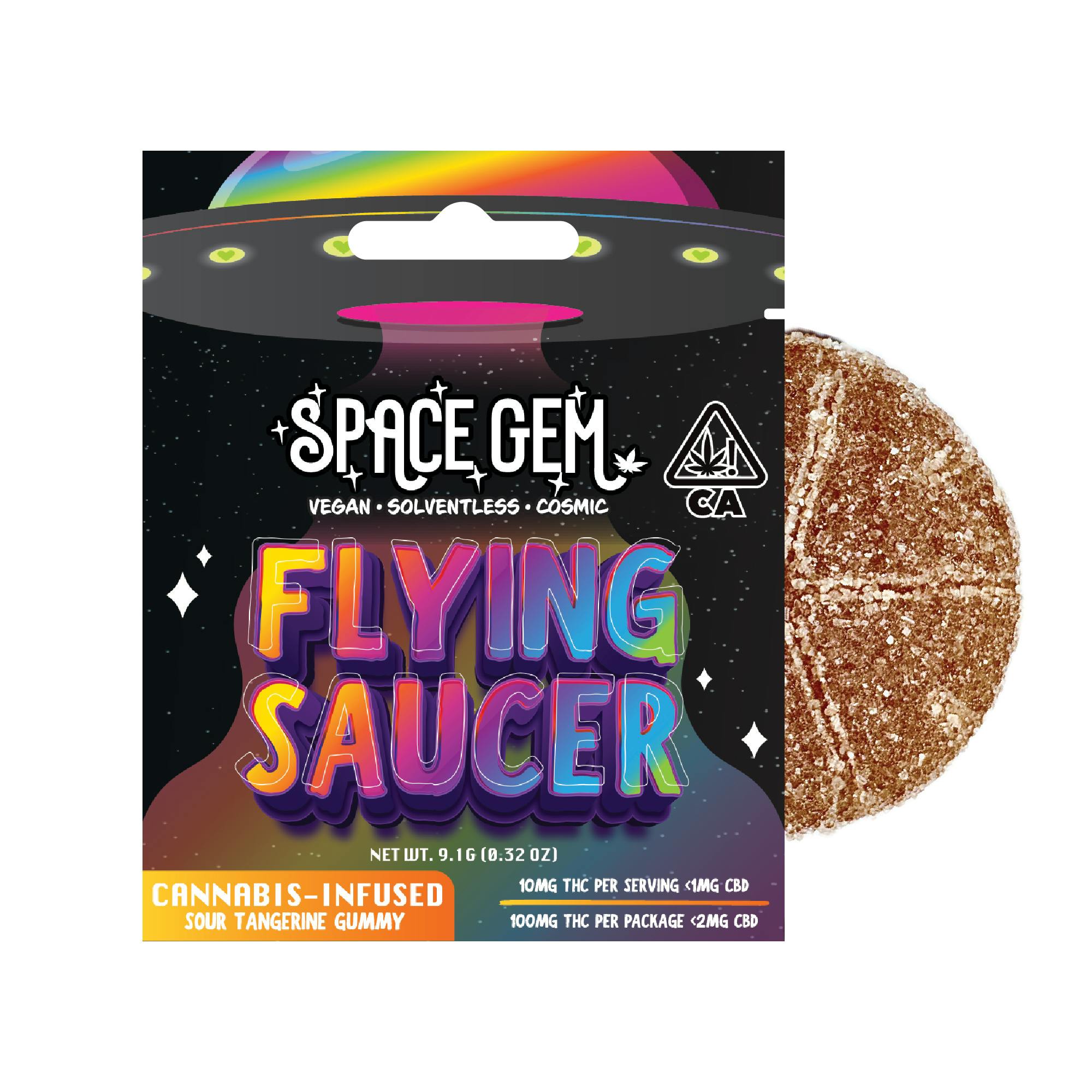 Space Gem: Flying Saucer - Sour Tangerine